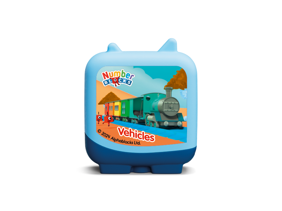 Numberblocks vehicles for the Toniebox, which plays audio content