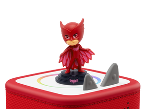 PJ Masks: Owlette Tonie on a red Toniebox 2 ready to play audio stories and songs