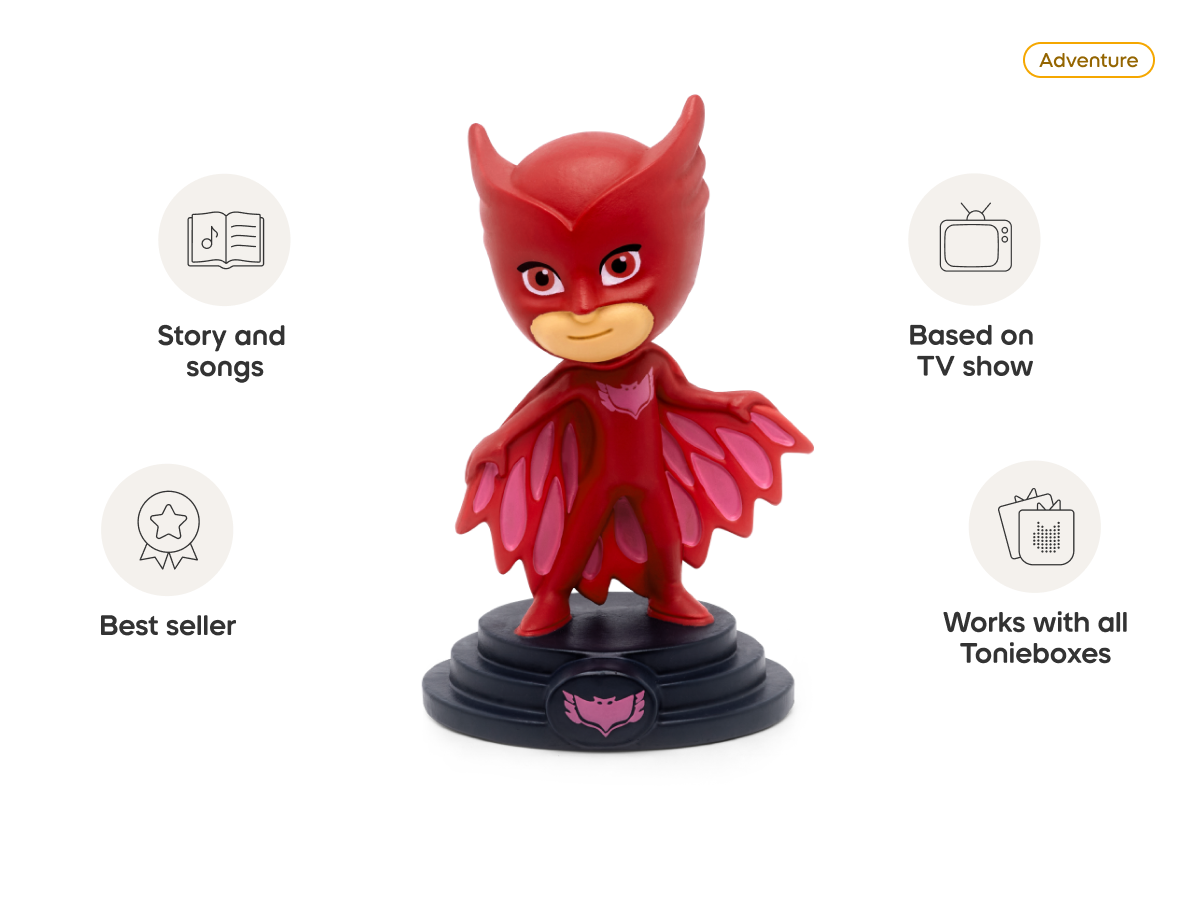 PJ Masks: Owlette Tonie audio figurine, inspiring audio journeys and imaginative play