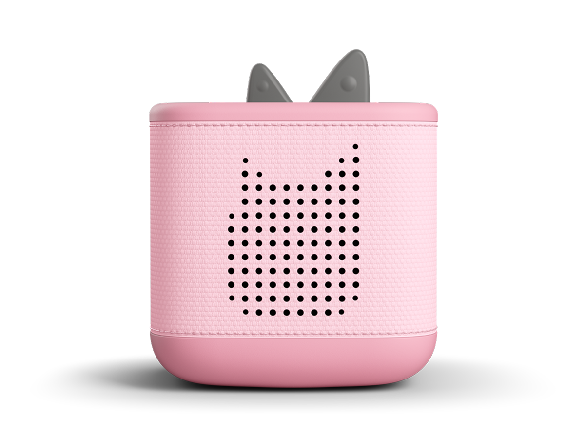 Front View Of Cloud Pink Toniebox 2 An Audio Player For Kids, Used With Tonie Audio Figurines And Tonieplay Games