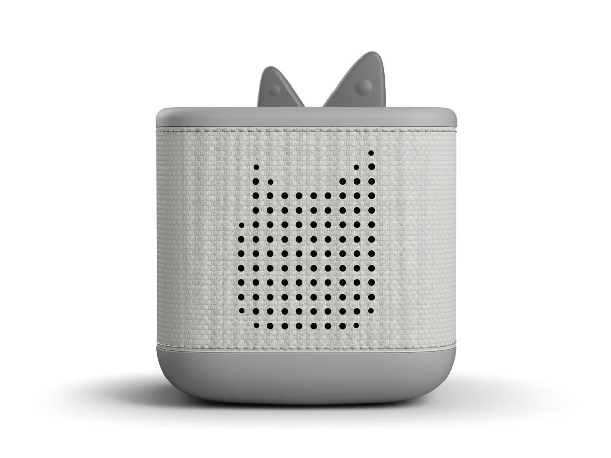 front view of moon gray toniebox 2