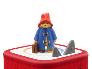 Paddington Bear Tonie on a red Toniebox 2 ready to play audio stories and songs