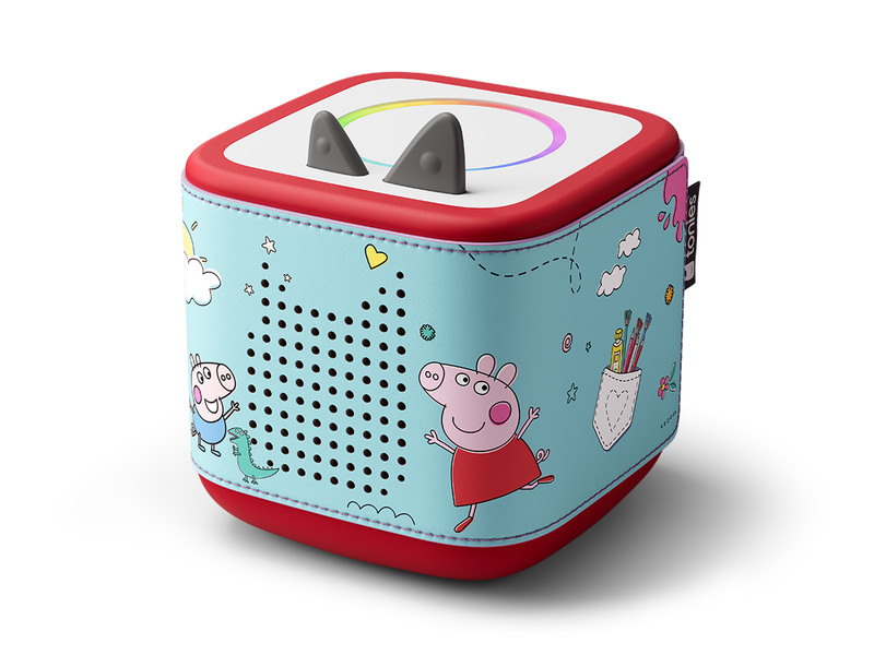 Peppa Pig Sleeve on a red Toniebox 2