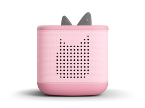 Front view of Pink Toniebox 2 an audio player for kids, used with Tonie audio figurines and Tonieplay games