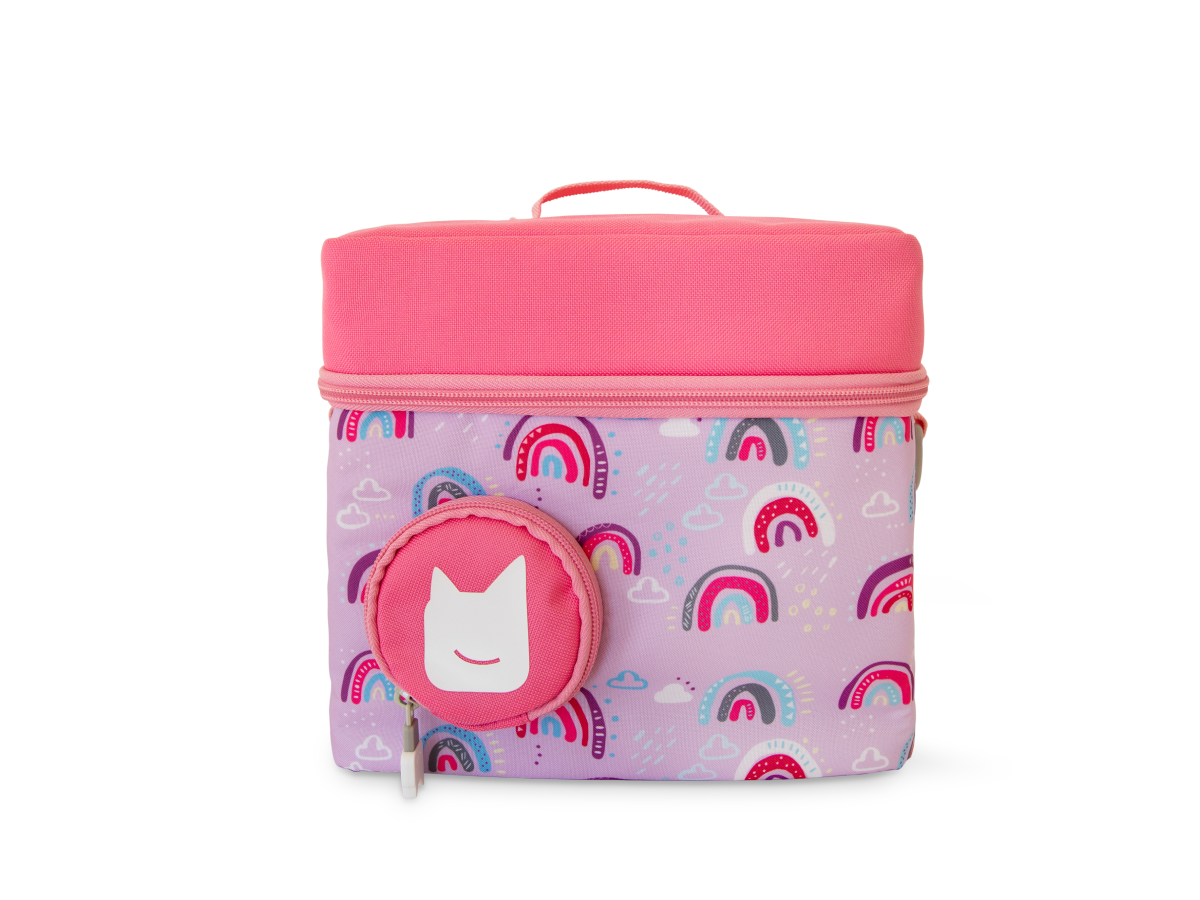 front view of the Listen & Go Bag - Pink Over The Rainbow