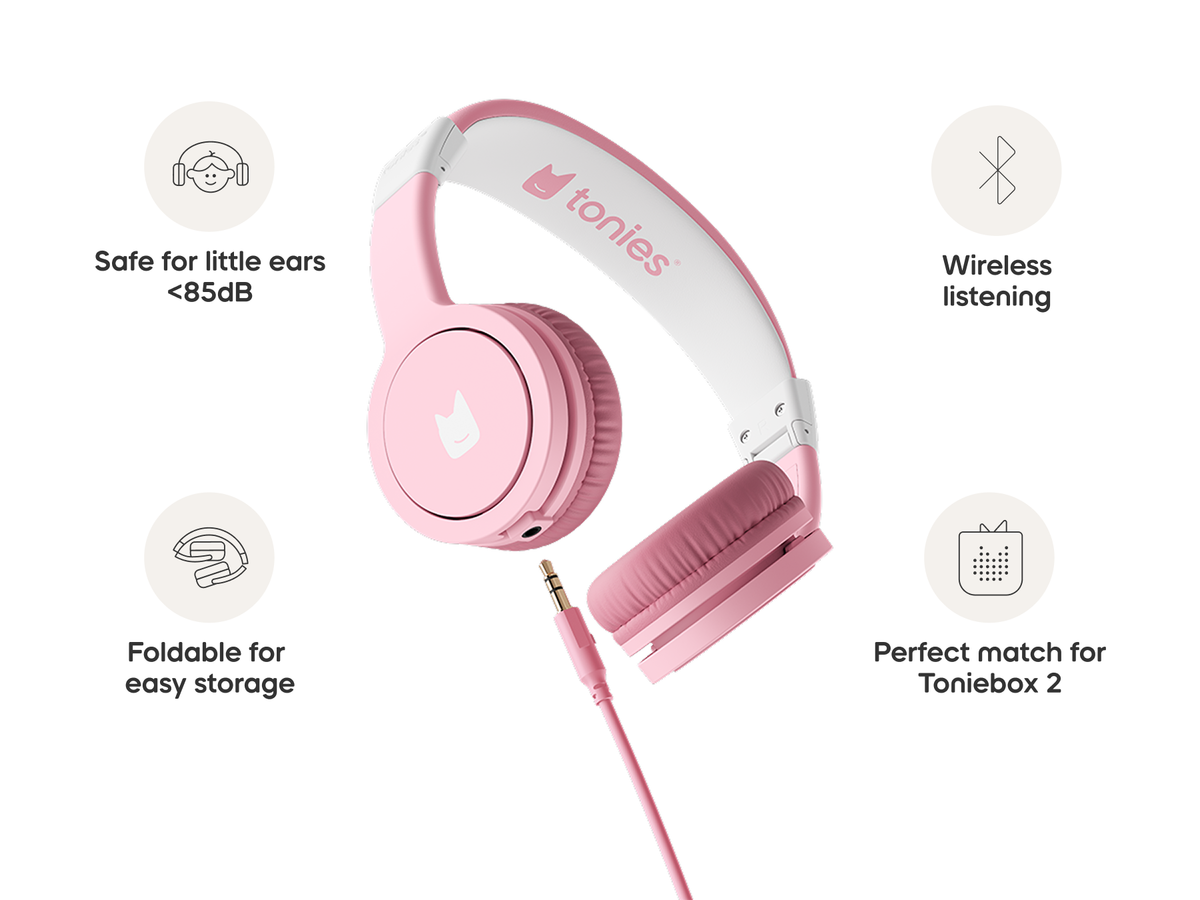 pink wired headphones for kids are easy to use and comfy to wear