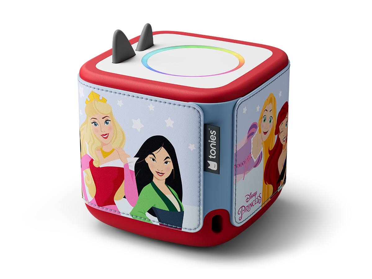 Disney Princess Sleeve on a red Toniebox 2