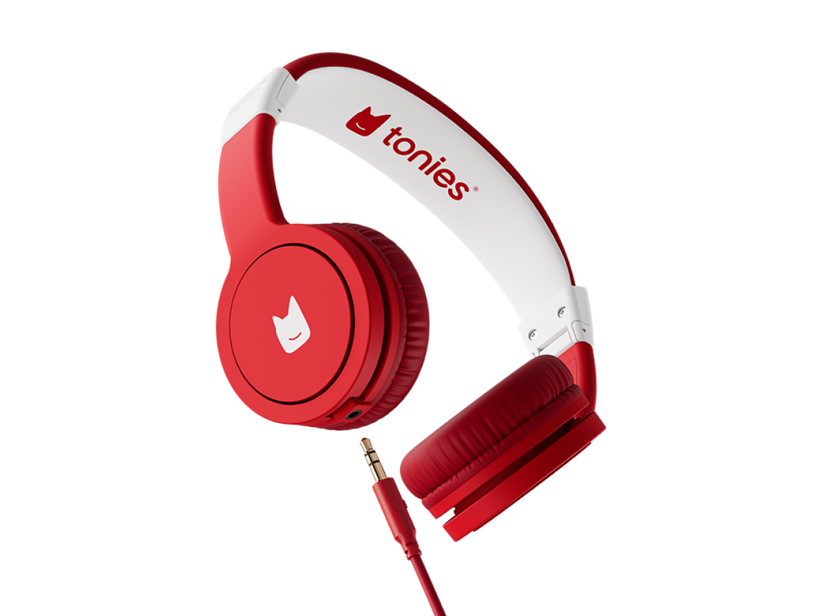 red wired headphones for kids