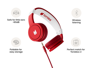 red wired headphones for kids are easy to use and comfy to wear