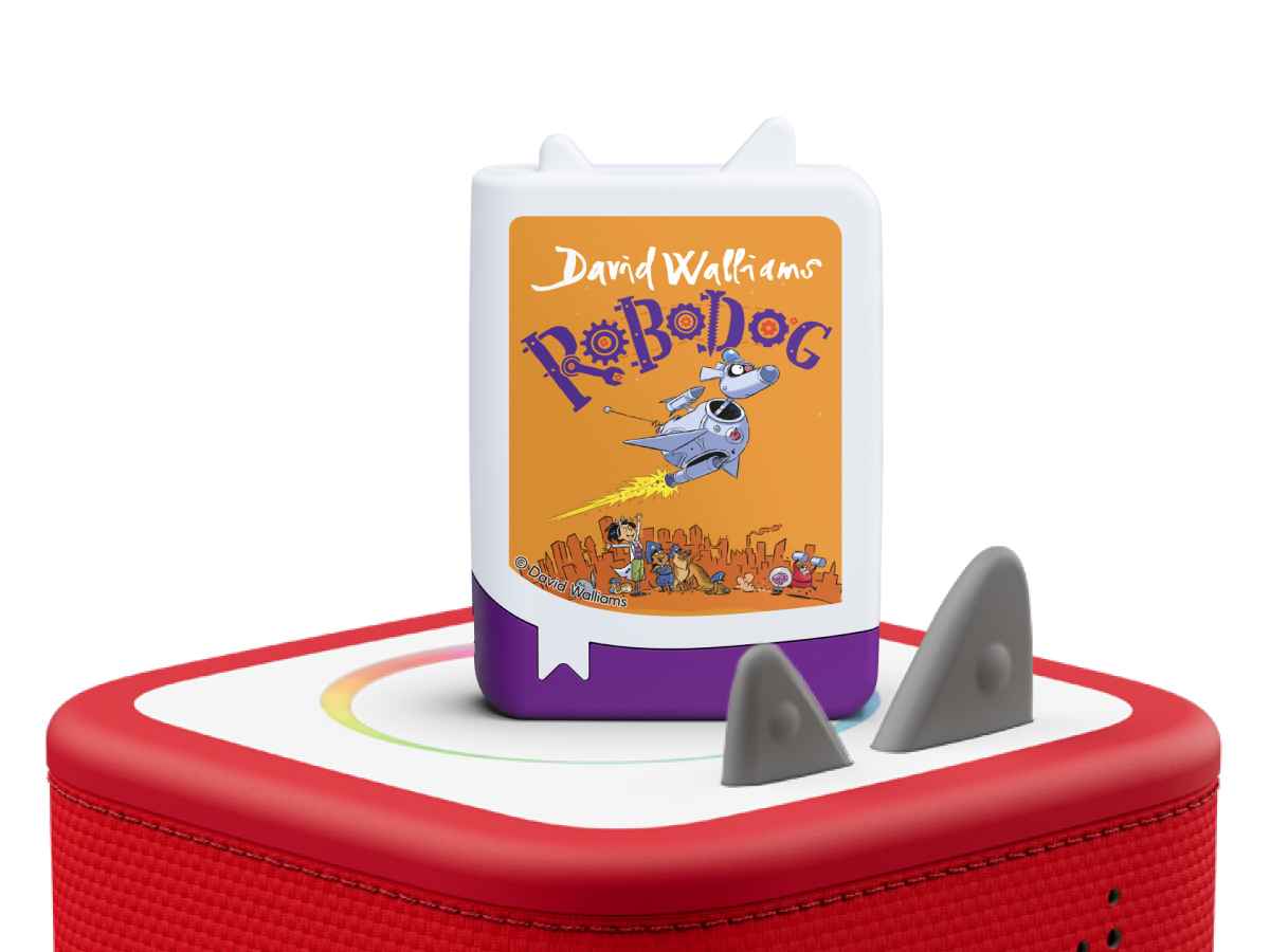 David Walliams: Robodog Book Tonie on a red Toniebox 2 ready to play audio stories and songs