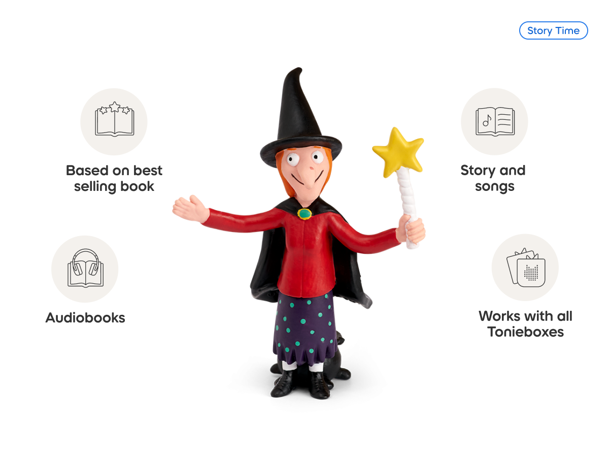 Julia Donaldson: Room on the Broom Tonie audio figurine, inspiring audio journeys and imaginative play