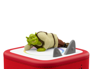 Shrek Tonie on a red Toniebox 2 ready to play audio stories and songs