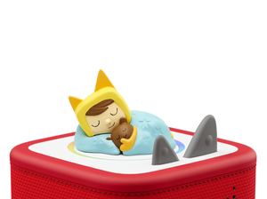 Sleepy Creative Tonie on a red Toniebox 2 ready to play audio stories and songs
