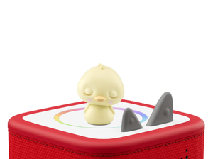 Sleepy Duck: A Sound Journey Through the Forest Tonie on a red Toniebox 2 ready to play audio stories and songs