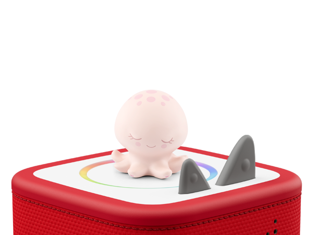 Sleepy Octopus: Bedtime Story from the Ocean Tonie on a red Toniebox 2 ready to play audio stories and songs
