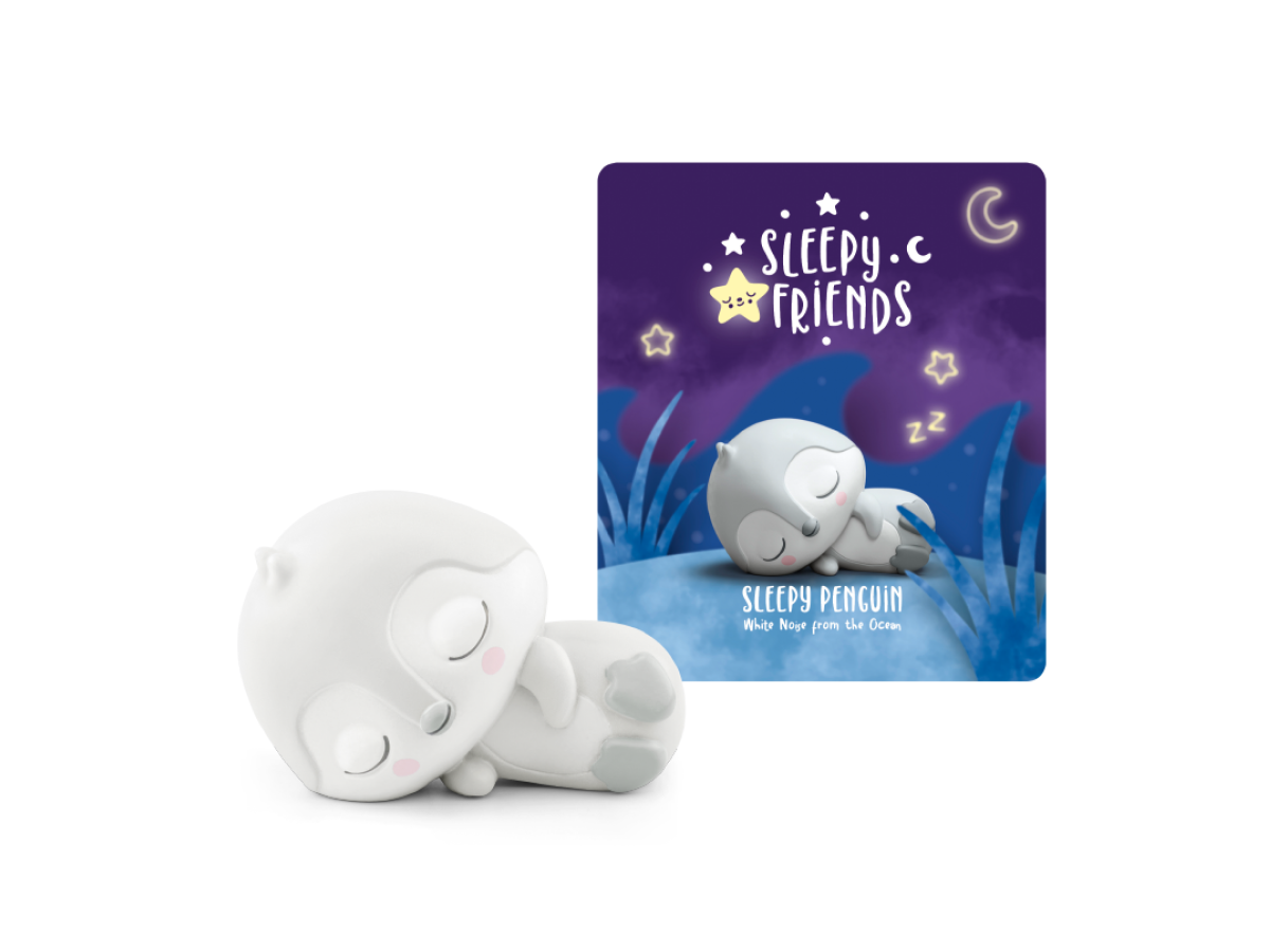 Sleepy Penguin: White Noise from the Ocean Tonie audio figurine with content illustration