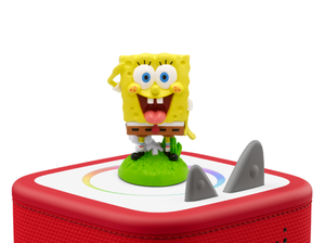SpongeBob SquarePants Tonie on a red Toniebox 2 ready to play audio stories and songs