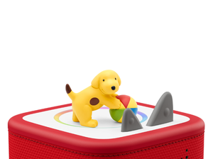 Spot's Fun with Friends Tonie on a red Toniebox 2 ready to play audio stories and songs