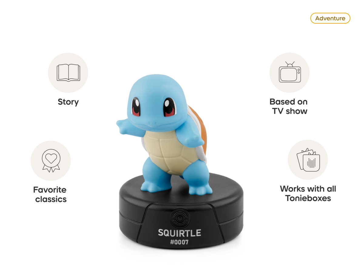 Pokémon Squirtle Tonie audio figurine from the adventure category, inspiring audio journeys and imaginative play