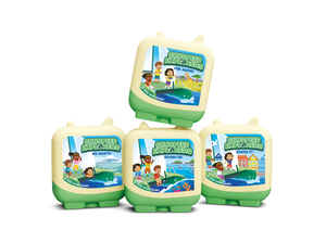 Sunspeed Explorers Clever Tonies - 4 Pack stacked together displaying the full set available