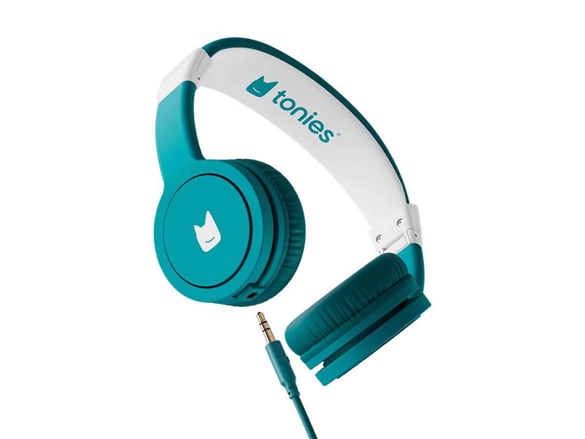 teal wired headphones for kids