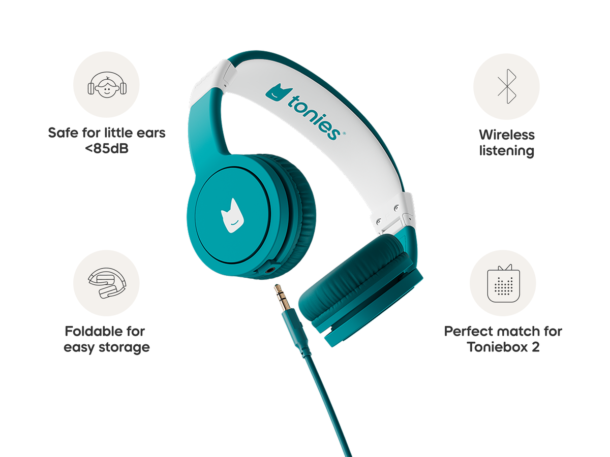 teal wired headphones for kids are easy to use and comfy to wear