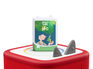 Roald Dahl: The BFG Book Tonie on a red Toniebox 2 ready to play audio stories and songs