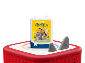 David Walliams: The Blunders Book Tonie on a red Toniebox 2 ready to play audio stories and songs