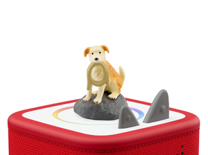 The Famous Five-A Short Story Collection Tonie on a red Toniebox 2 ready to play audio stories and songs