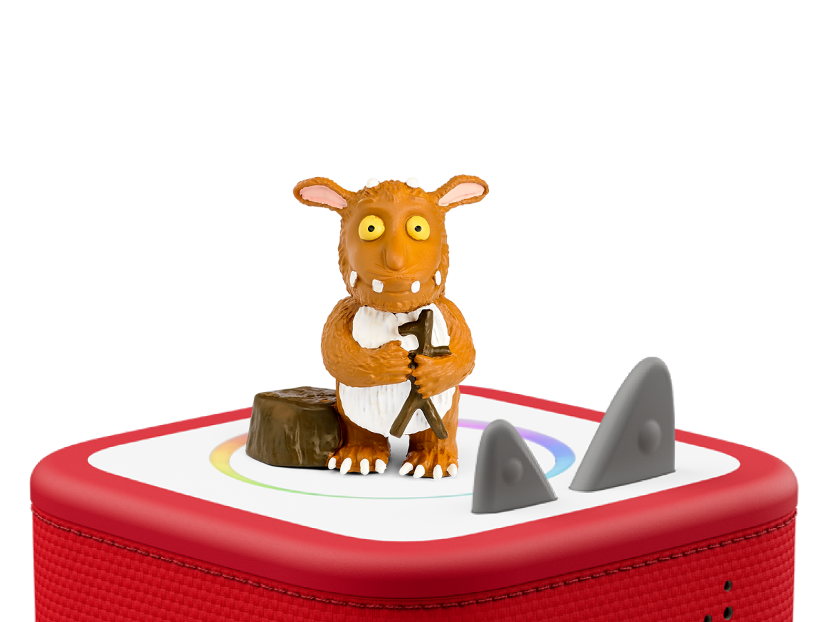 Julia Donaldson: The Gruffalo's Child Tonie on a red Toniebox 2 ready to play audio stories and songs