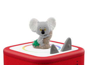 The Koala Who Could Tonie on a red Toniebox 2 ready to play audio stories and songs