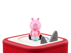 Peppa Pig- The New Baby Sister Tonie on a red Toniebox 2 ready to play audio stories and songs