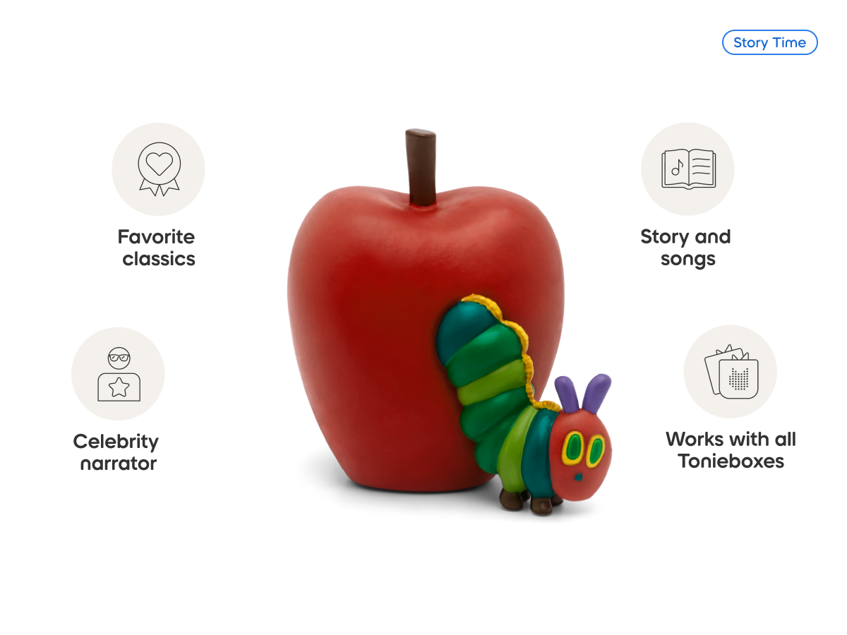 The Very Hungry Caterpillar & Friends Tonie audio figurine, inspiring audio journeys and imaginative play