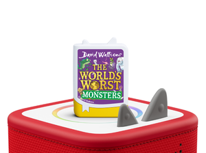 David Walliams: The World's Worst Monsters Book Tonie on a red Toniebox 2 ready to play audio stories and songs