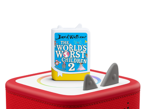David Walliams: The Worlds Worst Children 2 Book Tonie on a red Toniebox 2 ready to play audio stories and songs