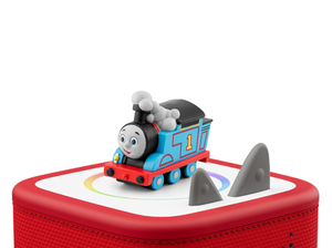 All Engines Go: Thomas the Train Tonie on a red Toniebox 2 ready to play audio stories and songs