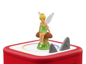 Disney Tinker Bell Tonie on a red Toniebox 2 ready to play audio stories and songs