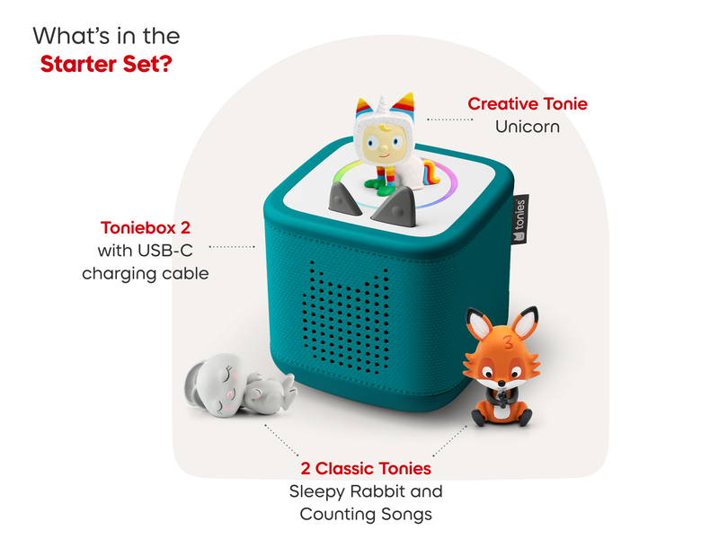 Toniebox 2 tonies Originals Bundle - Tropical Teal