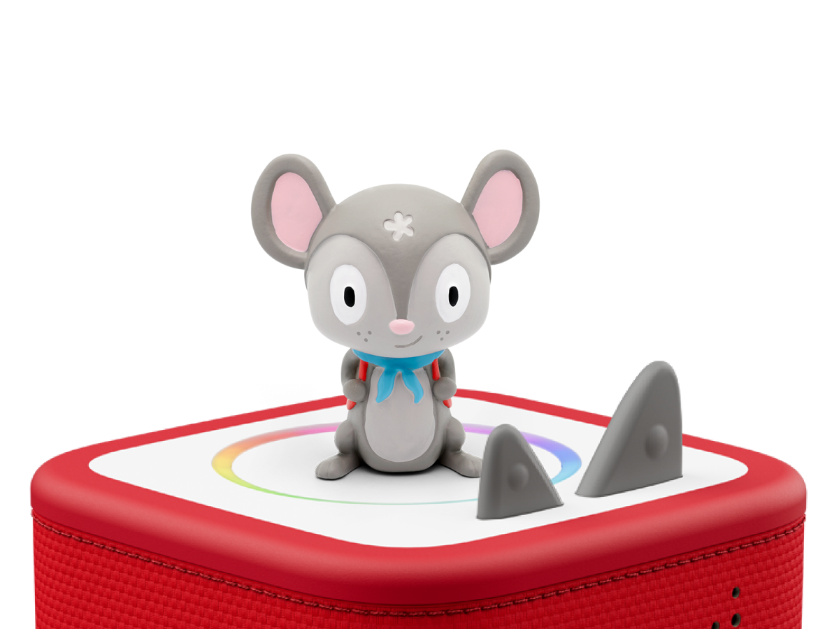 Favourite Children's Songs: Traveling Songs Tonie on a red Toniebox 2 ready to play audio stories and songs