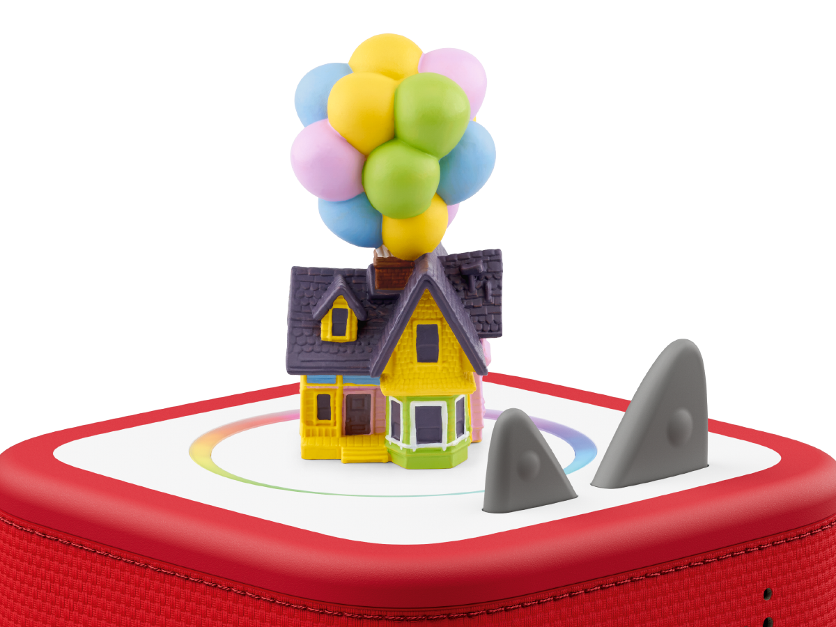 Disney & Pixar Up Tonie on a red Toniebox 2 ready to play audio stories and songs
