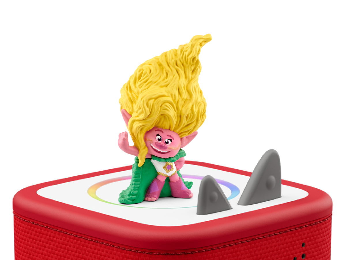 Trolls: Viva Tonie on a red Toniebox 2 ready to play audio stories and songs