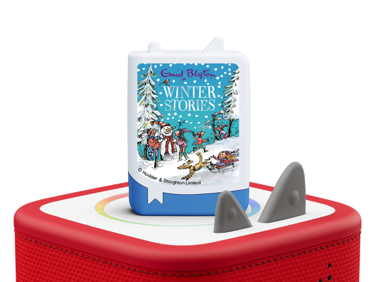 Enid Blyton: Winter Stories Book Tonie on a red Toniebox 2 ready to play audio stories and songs