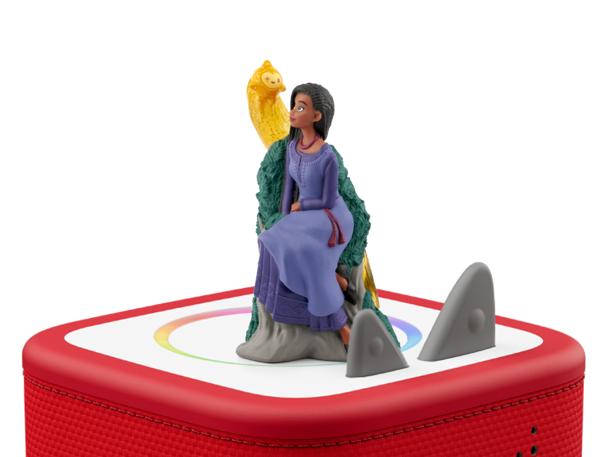Disney Wish Tonie on a red Toniebox 2 ready to play audio stories and songs