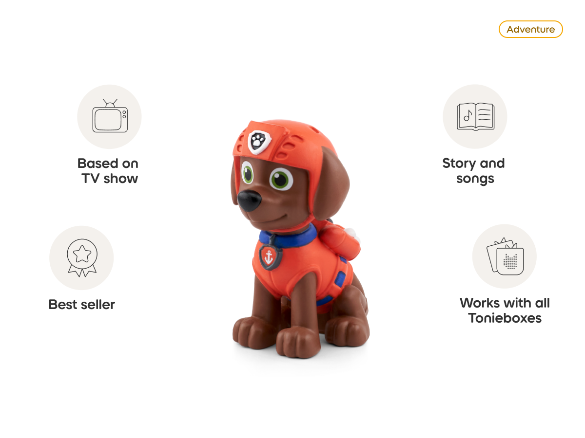 PAW Patrol: Zuma Tonie audio figurine, inspiring audio journeys and imaginative play